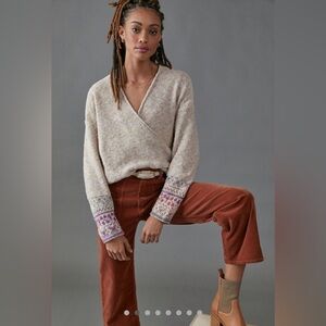 Anthropologie Drew surplice sweater